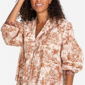 Johnny Was Mu Pintuck Top Multi